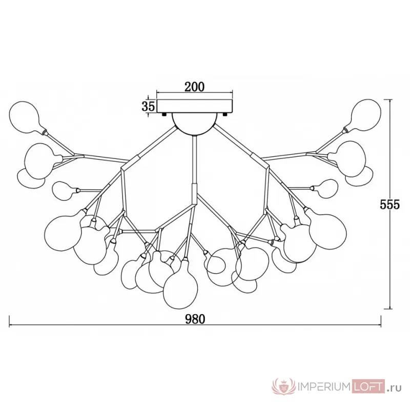 Потолочная люстра Freya Florencia FR5049CL-36G от ImperiumLoft