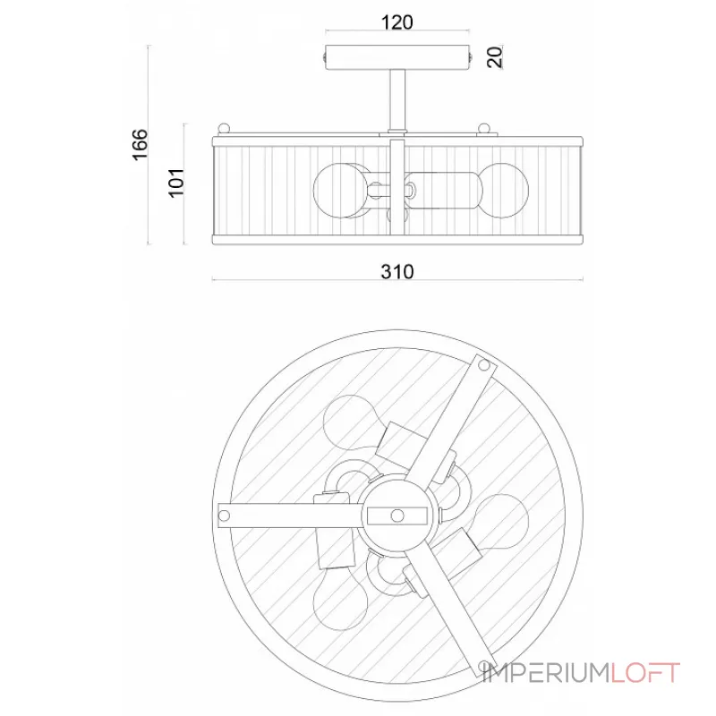 Потолочный светильник Favourite Radiales 3099-3C