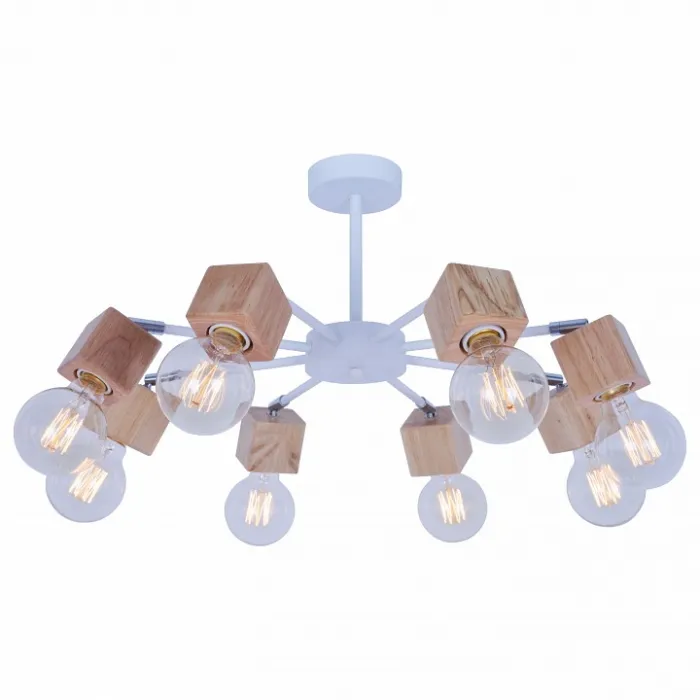 Потолочная люстра TopLight Alisha TL1197X-08AB Цвет арматуры коричневый Цвет плафонов черный от ImperiumLoft