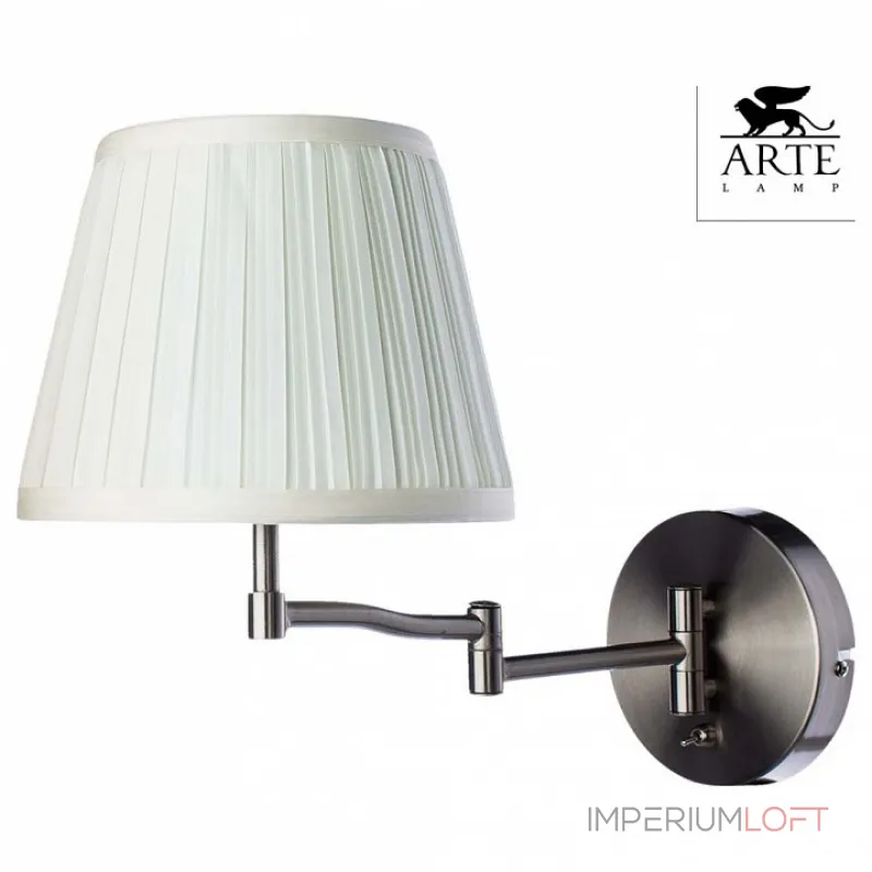 Бра Arte Lamp California A2872AP-1SS Цвет арматуры хром Цвет плафонов кремовый