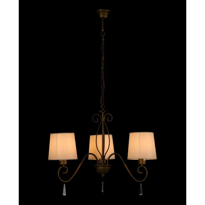 Подвесная люстра Arte Lamp Carolina A9239LM-3BR Цвет арматуры коричневый Цвет плафонов белый от ImperiumLoft