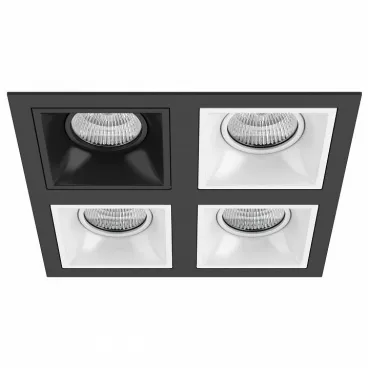 Встраиваемый светильник Lightstar Domino D54707060606 цвет арматуры черно-белый