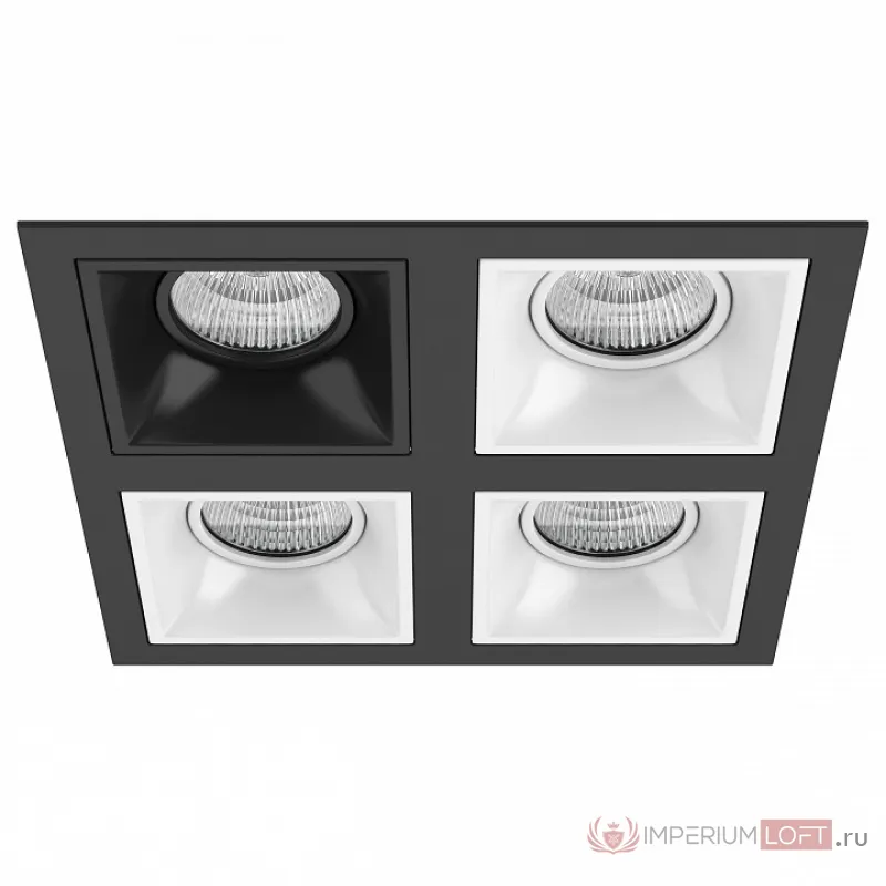 Встраиваемый светильник Lightstar Domino D54707060606 цвет арматуры черно-белый от ImperiumLoft