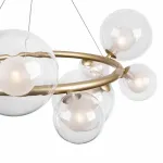 Подвесная люстра Freya Duo FR5139PL-10MG Цвет арматуры золото Цвет плафонов прозрачный от ImperiumLoft