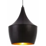 Подвесной светильник Arte Lamp Capello A3407SP-1BK Цвет арматуры черный Цвет плафонов золото от ImperiumLoft
