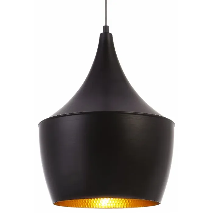 Подвесной светильник Arte Lamp Capello A3407SP-1BK Цвет арматуры черный Цвет плафонов золото от ImperiumLoft