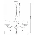Подвесная люстра Rivoli Аroma P5 AB Б0038384 