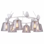 Подвесная люстра Arte Lamp Passero A4289LM-6WH Цвет арматуры белый Цвет плафонов прозрачный от ImperiumLoft