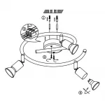 Спот Globo Oliwa 57382-3 Цвет арматуры коричневый
