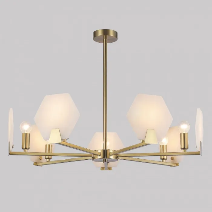 Люстра на штанге Eurosvet Marble 60158/7 латунь от ImperiumLoft