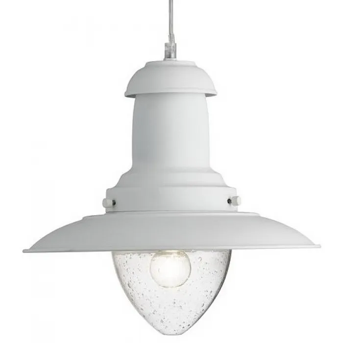 Подвесной светильник Arte Lamp Fisherman A5530SP-1WH Цвет арматуры белый Цвет плафонов прозрачный от ImperiumLoft