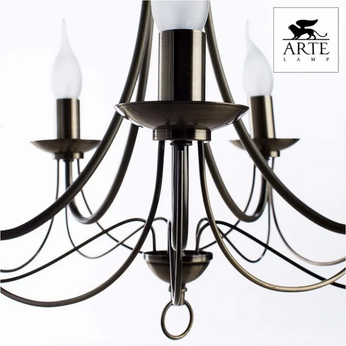 Подвесная люстра Arte Lamp Maypole A6300LM-5AB Цвет арматуры бронза Цвет плафонов прозрачный от ImperiumLoft