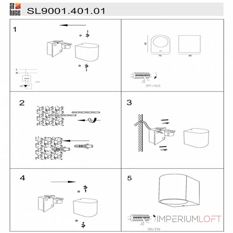 Накладной светильник ST-Luce Borgo SL9001.401.01