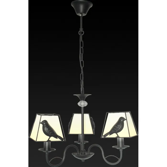 Подвесная люстра TopLight Donna TL7510D-03BL Цвет арматуры черный Цвет плафонов черно-белый от ImperiumLoft