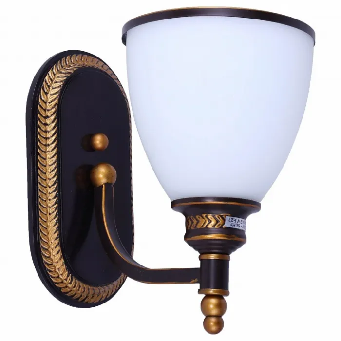 Бра Arte Lamp Bonito A9518AP-1BA Цвет арматуры черный Цвет плафонов белый от ImperiumLoft
