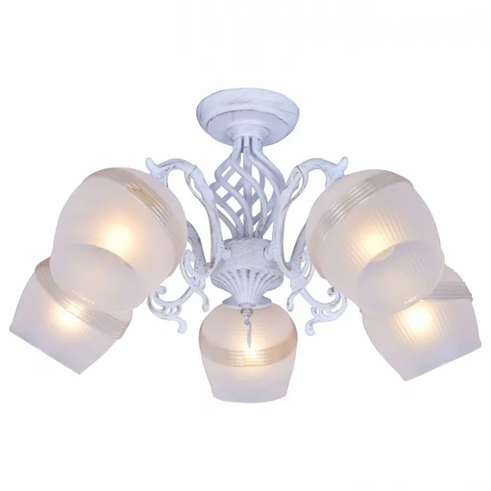 Люстра на штанге TopLight Iris TL1140-5H Цвет арматуры золото Цвет плафонов желтый от ImperiumLoft