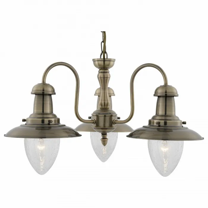 Подвесная люстра Arte Lamp Fisherman A5518LM-3AB Цвет арматуры бронза Цвет плафонов прозрачный от ImperiumLoft