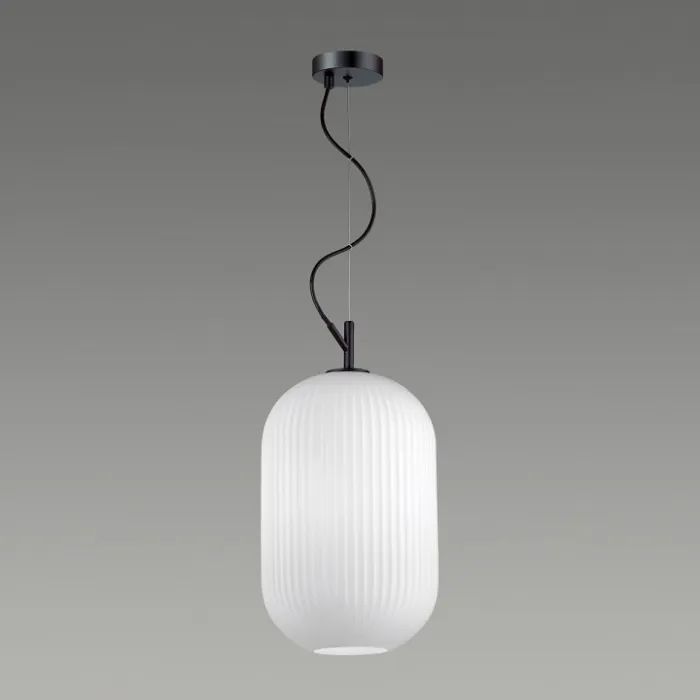 Подвесной светильник Odeon Light Roofi 4752/1 Цвет плафонов белый Цвет арматуры черный от ImperiumLoft