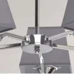 Люстра на штанге DeMarkt City Конрад 6 667011405 Цвет плафонов серый Цвет арматуры хром от ImperiumLoft