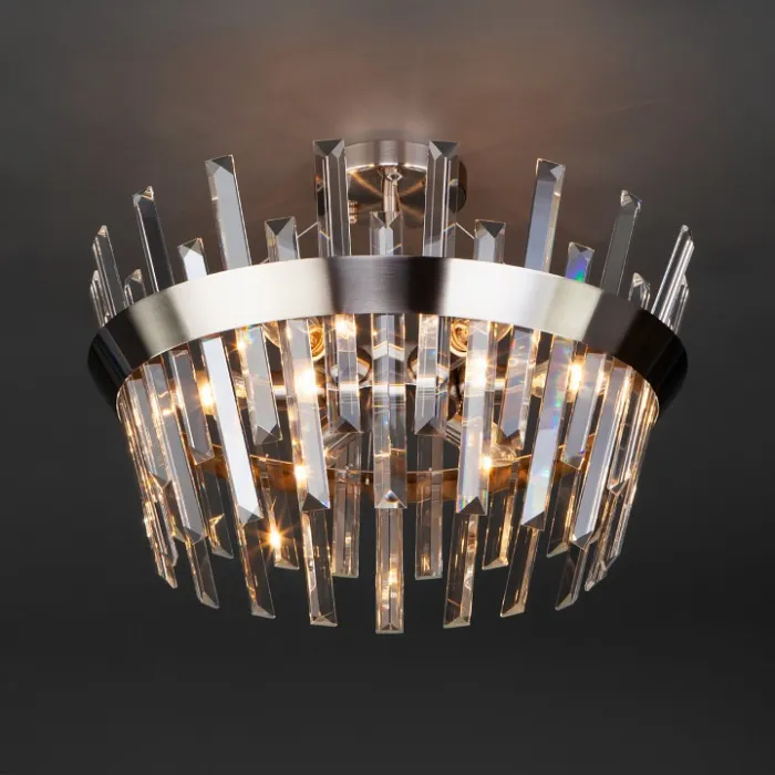 Светильник на штанге TK Lighting Steccato 10111/5 сатин-никель/прозрачный Цвет арматуры никель Цвет плафонов прозрачный от ImperiumLoft