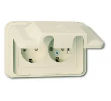 Розетка двойная с заземлением Imex 70 Wide Ivory WRP 2210 Цвет арматуры коричневый