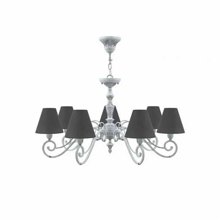 Подвесная люстра Lamp4You Classic 18 E3-07-G-LMP-O-22 Цвет арматуры серый Цвет плафонов черный от ImperiumLoft