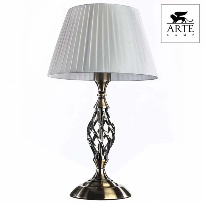 Настольная лампа декоративная Arte Lamp Zanzibar A8390LT-1AB Цвет арматуры бронза Цвет плафонов белый от ImperiumLoft