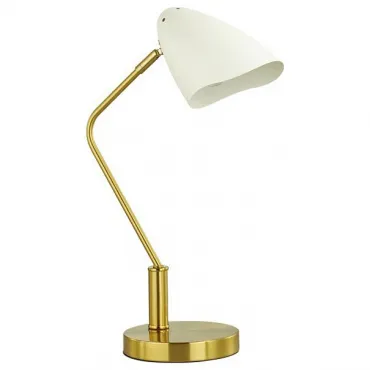 Настольная лампа декоративная Lumion Madison 4540/1T Цвет плафонов белый Цвет арматуры латунь