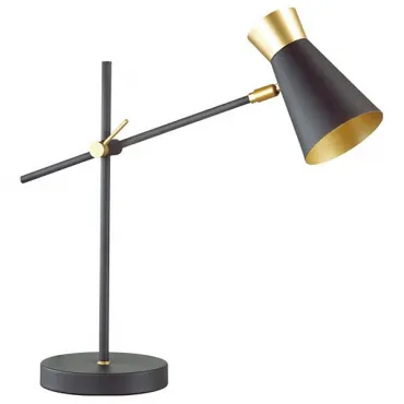 Настольная лампа офисная Lumion Liam 3790/1T Цвет плафонов золото Цвет арматуры черный