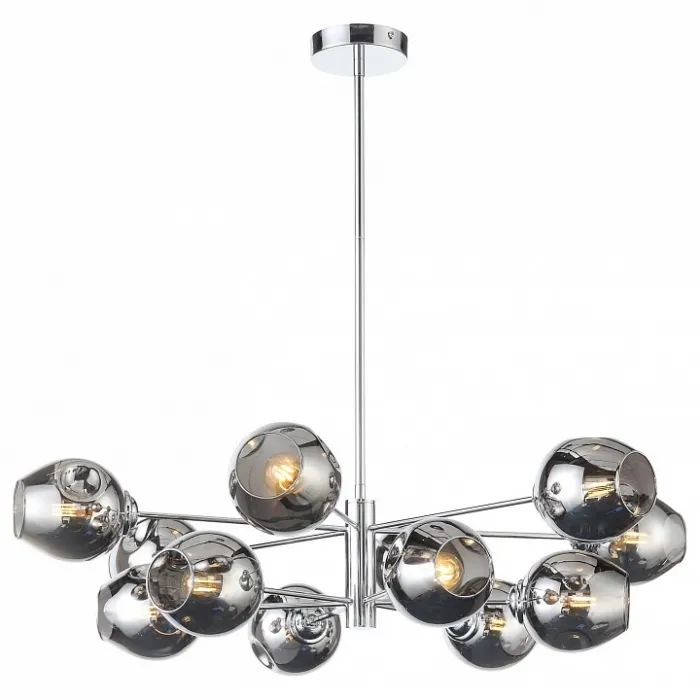 Люстра на штанге ST-Luce Fovia SL1500.103.12 Цвет арматуры хром Цвет плафонов серый от ImperiumLoft