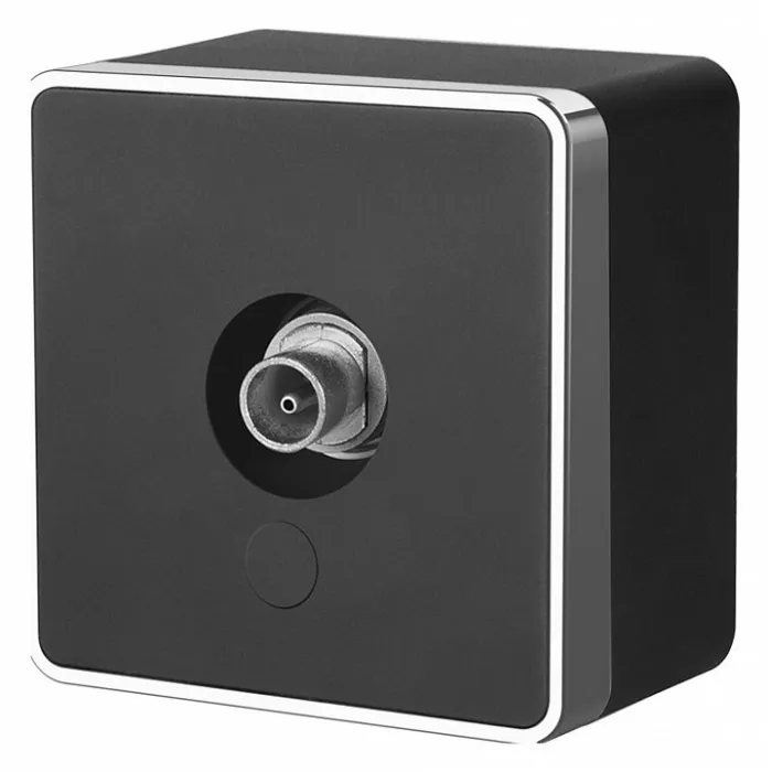 ТВ-розетка без рамки Werkel черный/хром W5083035 от ImperiumLoft