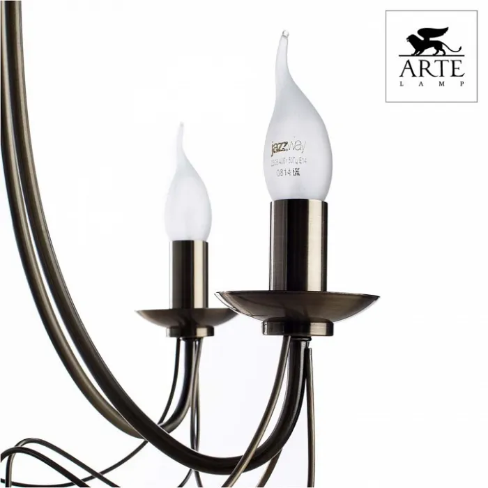 Подвесная люстра Arte Lamp Maypole A6300LM-5AB Цвет арматуры бронза Цвет плафонов прозрачный от ImperiumLoft