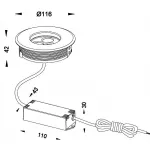 Встраиваемый в дорогу светильник Deko-Light Flat II WW 100111 Цвет арматуры серебро Цвет плафонов прозрачный от ImperiumLoft