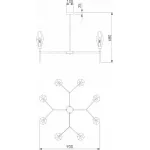 Люстра на штанге Eurosvet Prism 60143/8 хром от ImperiumLoft