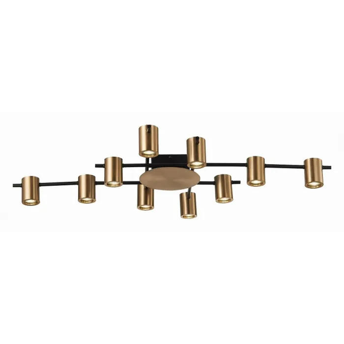 Потолочная люстра ST-Luce Veroli SL1207.402.10 Цвет плафонов латунь Цвет арматуры черный от ImperiumLoft