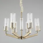 Подвесная люстра Omnilux Ledro OML-69903-06 Цвет арматуры бронза Цвет плафонов прозрачный от ImperiumLoft