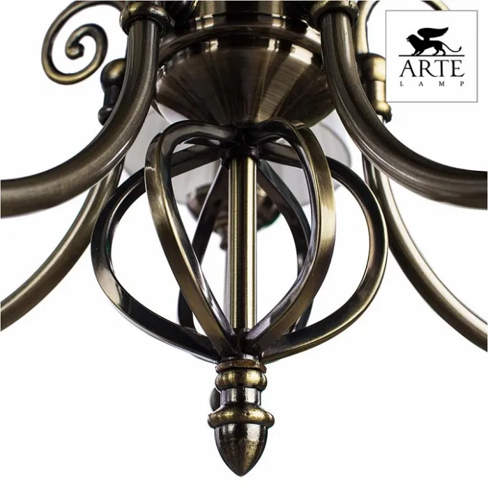 Подвесная люстра Arte Lamp Zanzibar A8390LM-5AB Цвет арматуры бронза Цвет плафонов белый от ImperiumLoft