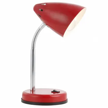 Настольная лампа офисная Globo Mono 24850 Цвет арматуры хром Цвет плафонов красный