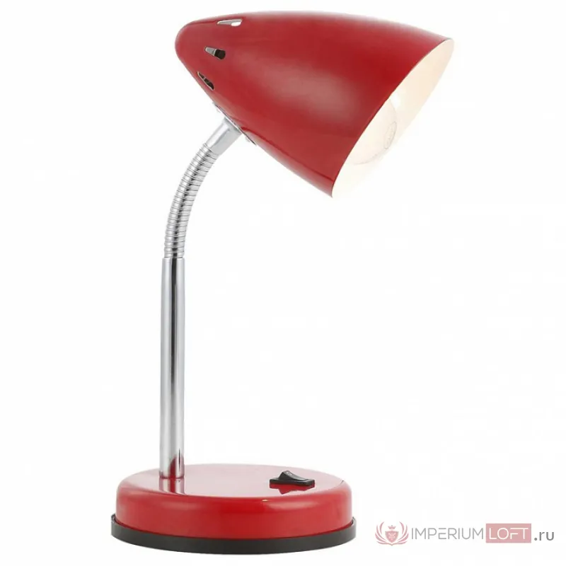 Настольная лампа офисная Globo Mono 24850 Цвет арматуры хром Цвет плафонов красный от ImperiumLoft