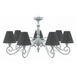Подвесная люстра Lamp4You Classic 18 E3-07-G-LMP-O-22 Цвет арматуры серый Цвет плафонов черный от ImperiumLoft