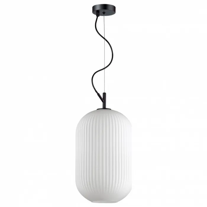 Подвесной светильник Odeon Light Roofi 4752/1 Цвет плафонов белый Цвет арматуры черный от ImperiumLoft