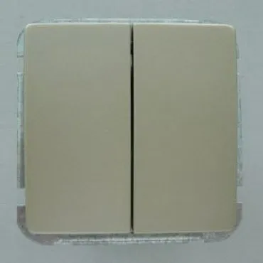 Выключатель двухклавишный без рамки Imex 1122L 1122L-S300 Цвет арматуры никель
