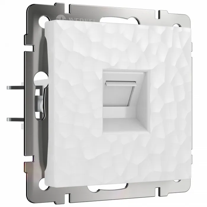 Розетка Ethernet RJ-45 без рамки Werkel W1281001 (белый) Цвет арматуры белый от ImperiumLoft