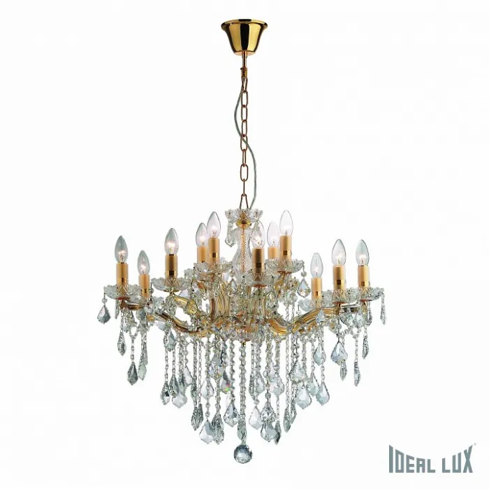 Подвесная люстра Ideal Lux FLORIAN FLORIAN SP12 ORO Цвет арматуры желтый от ImperiumLoft