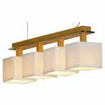 Подвесная люстра Lussole Montone LSF-2503-04 Цвет арматуры хром Цвет плафонов кремовый от ImperiumLoft