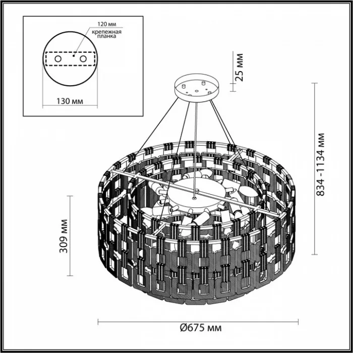 Подвесная люстра Odeon Light Buckle 4989/12 от ImperiumLoft