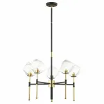 Подвесная люстра Odeon Light Stono 4789/5 Цвет плафонов прозрачный Цвет арматуры золото от ImperiumLoft