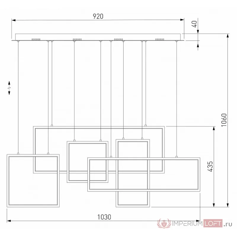 Подвесной светильник Eurosvet Direct 90178/5 золото 106W от ImperiumLoft