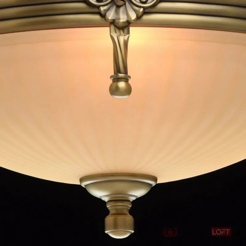 Светильник на штанге MW-Light Афродита 1 317011403 Цвет арматуры бронза Цвет плафонов кремовый от ImperiumLoft