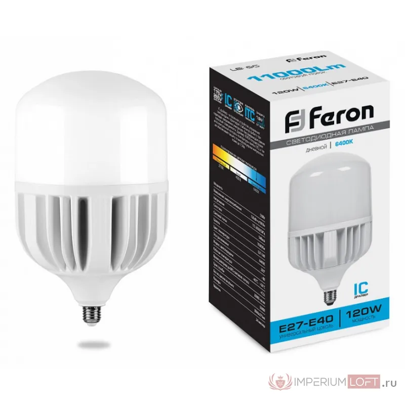 Лампа светодиодная Feron LB-65 E27-E40 120Вт 6400K 38197 от ImperiumLoft